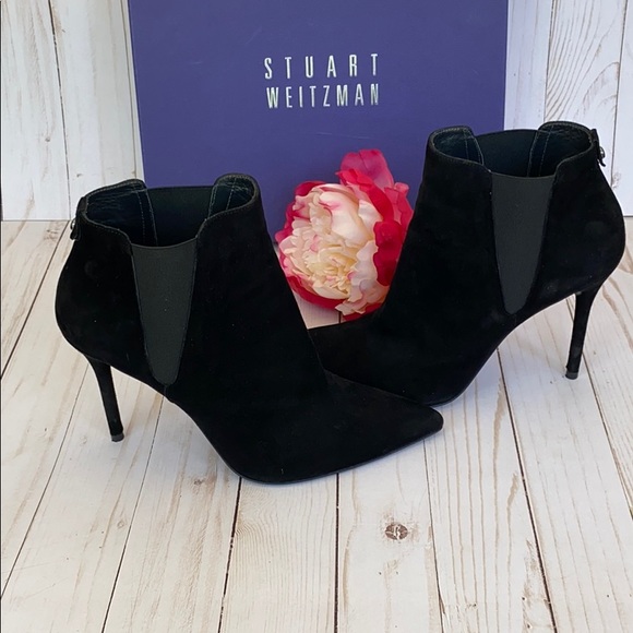 Stuart Weitzman Black Suede Apogee Boots/Booties - Picture 3 of 8